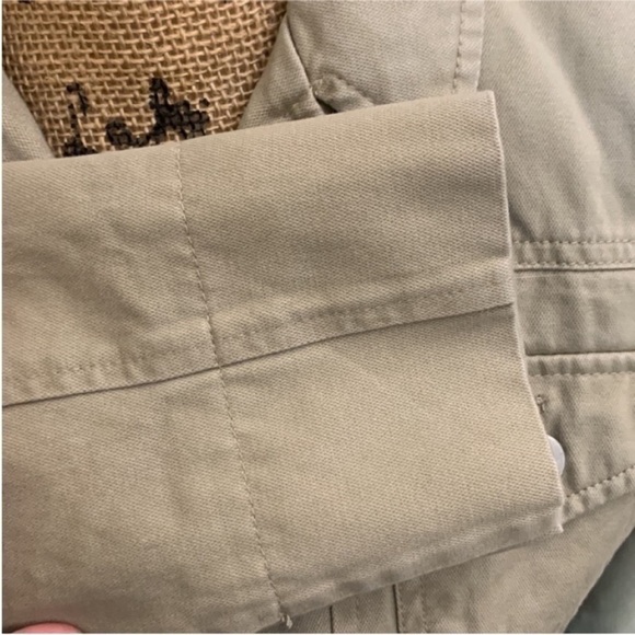 Harley Davidson Tan Denim Asymmetrical Embroidered Worker Jacket Size XS - Picture 6 of 8